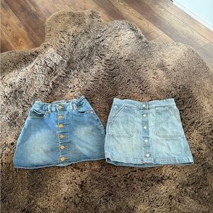 Girls jean skirts